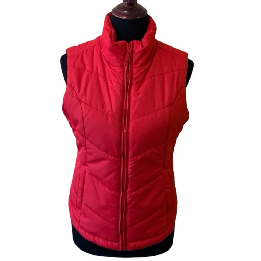 Aeropostale Bright Red Puffer Vest Junior’s Women’s Size Medium